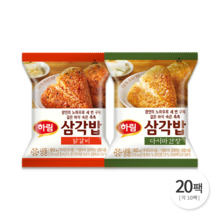 하림 삼각밥 닭갈비 90g 10팩+다시마간장 80g 10팩 (총20팩)